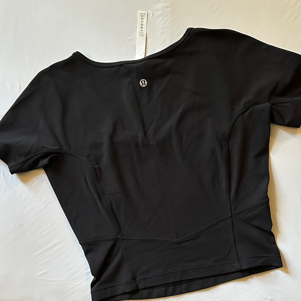 lululemon Black V-Neck Short Sleeve crop Top 6 - Picture 5 of 6